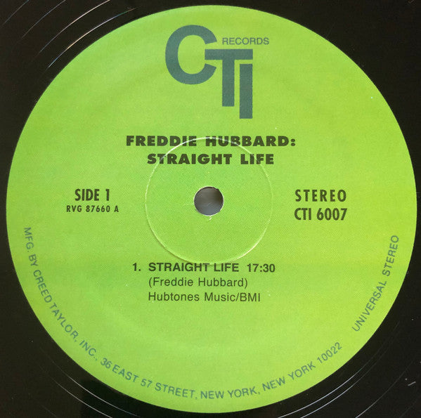 Freddie Hubbard : Straight Life (LP, Album, RE)