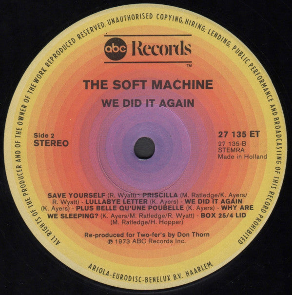 The Soft Machine* : We Did It Again (LP, Album, RE)