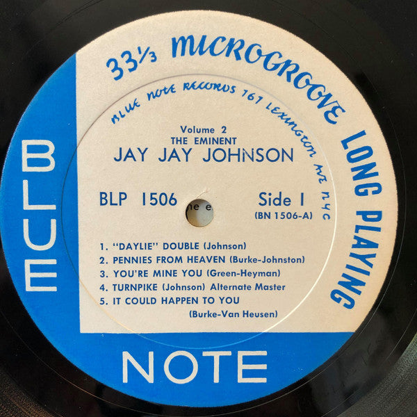 J.J. Johnson : The Eminent Jay Jay Johnson Volume 2 LP, Comp, Mono