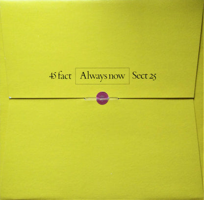 Section 25 : Always Now (LP, Album)