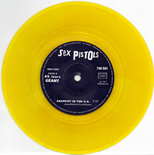 Sex Pistols : Anarchy In The UK (7", RE, Yel)