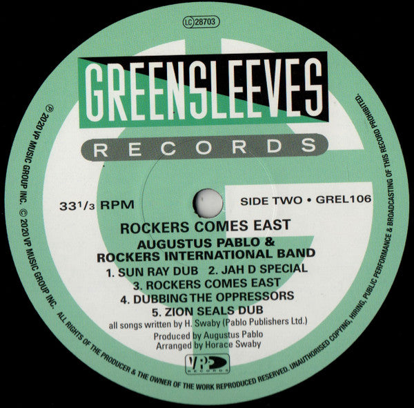 Augustus Pablo : Rockers Comes East (LP, Album, RE)