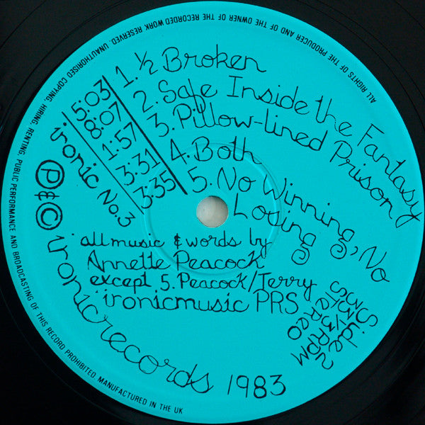 Annette Peacock : Been In The Streets Too Long (LP, Album)