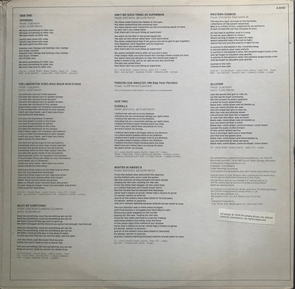 Gil Scott-Heron & Brian Jackson : The First Minute Of The Day (LP, Album, Pre)