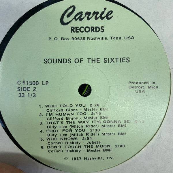 Various : Carrie Oldies - Sounds Of The Sixties (LP, Comp)