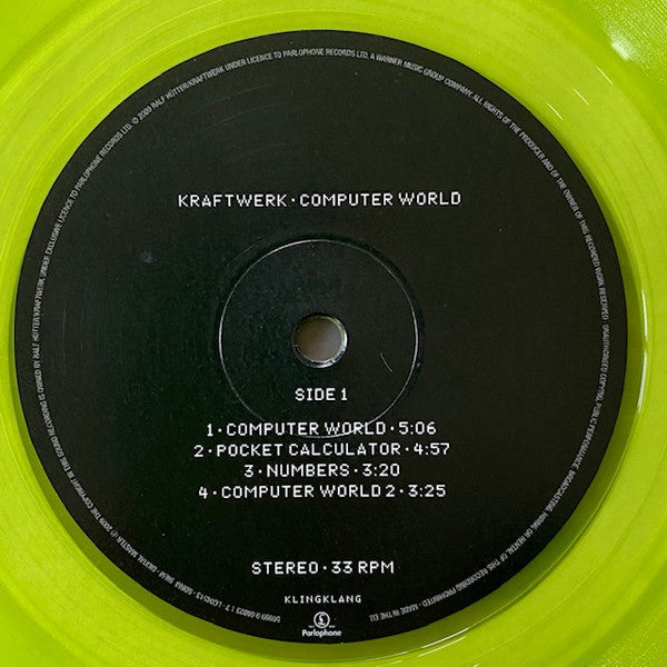 Computer Songs Kraftwerk : Computer World LP, Album, Ltd, RE, RM, S/Edition, Yel (M ...
