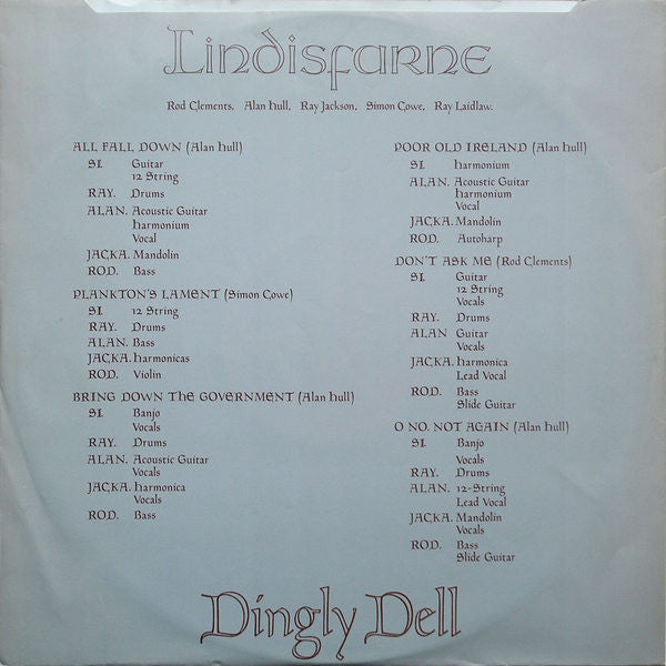 Lindisfarne : Dingly Dell (LP, Album, Emb)