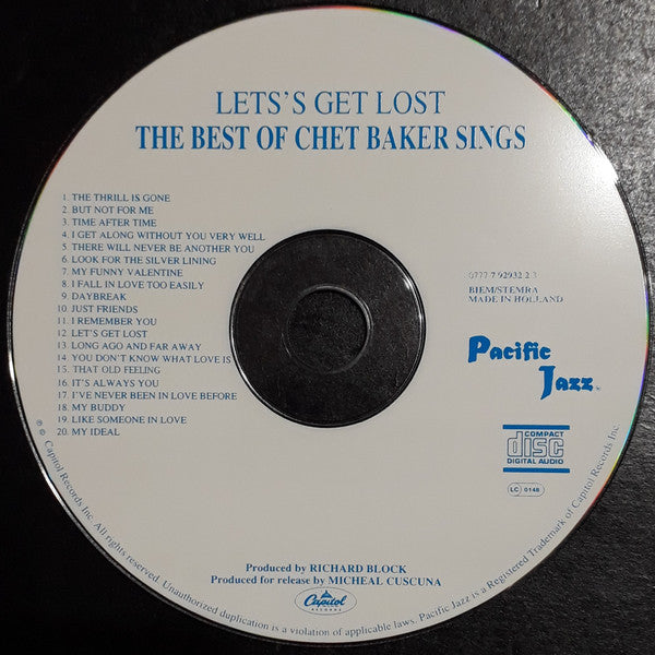 Chet Baker : The Best Of Chet Baker Sings (Let's Get Lost) (CD, Comp, RE)