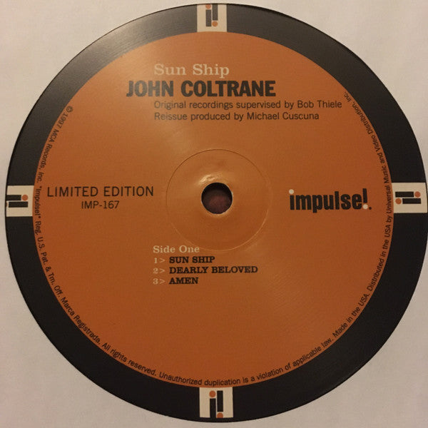 John Coltrane : Sun Ship (LP, Album, Ltd, RE, 180)