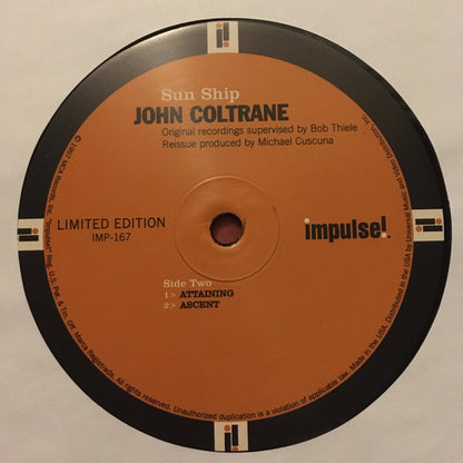 John Coltrane : Sun Ship (LP, Album, Ltd, RE, 180)