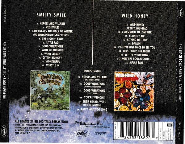 The Beach Boys : Smiley Smile / Wild Honey (HDCD, Comp, RE, RM, Uni)