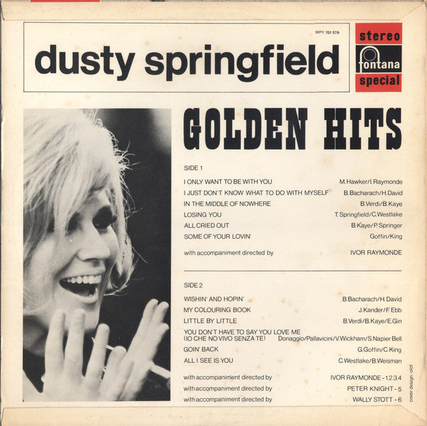 Dusty Springfield : Golden Hits (LP, Comp, RE, Blu)