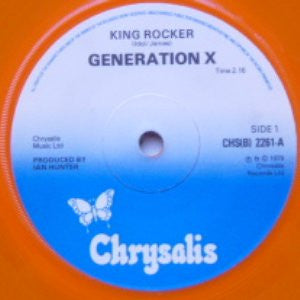 Generation X (4) : King Rocker (7", Single, Ltd, M/Print, Ora)