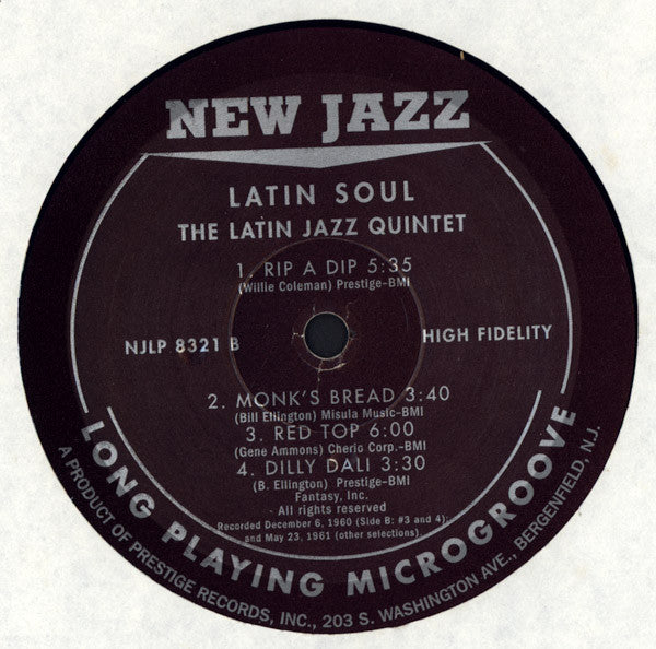 The Latin Jazz Quintet* : Latin Soul (LP, Album, RE)