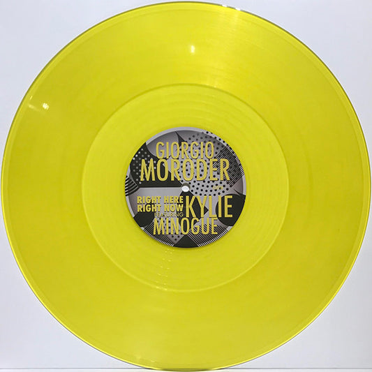 Giorgio Moroder Featuring Kylie Minogue : Right Here, Right Now (12", Single, Ltd, RE, RP, Yel)