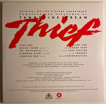 Tangerine Dream : Thief (Original Motion Picture Soundtrack) (LP, Album, RE, Blu)