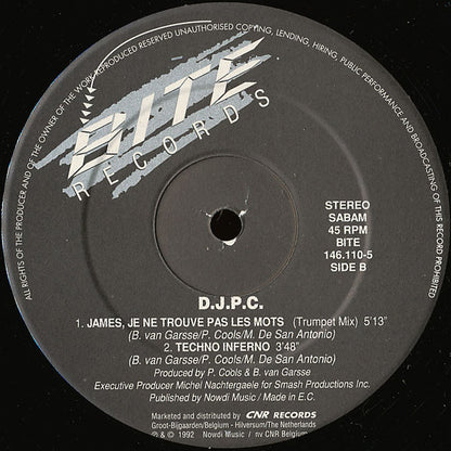 DJPC : James, Je Ne Trouve Pas Les Mots (12")