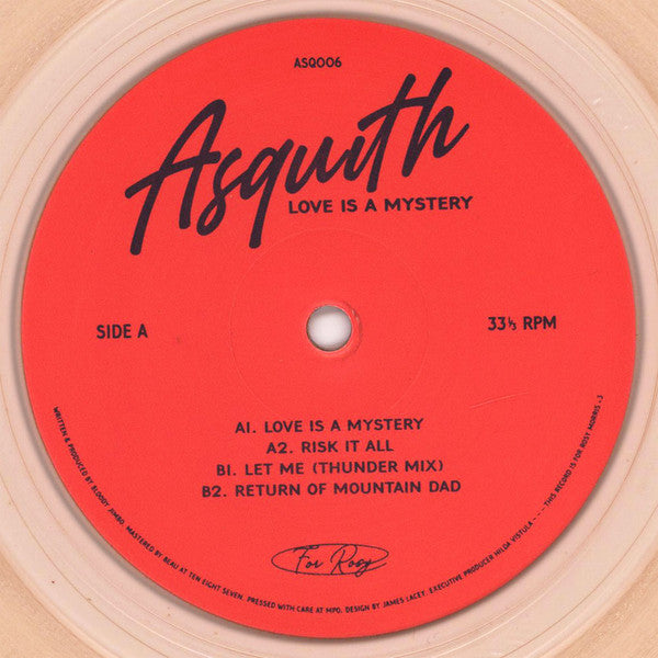 Asquith : Love Is A Mystery EP (12", Pea)