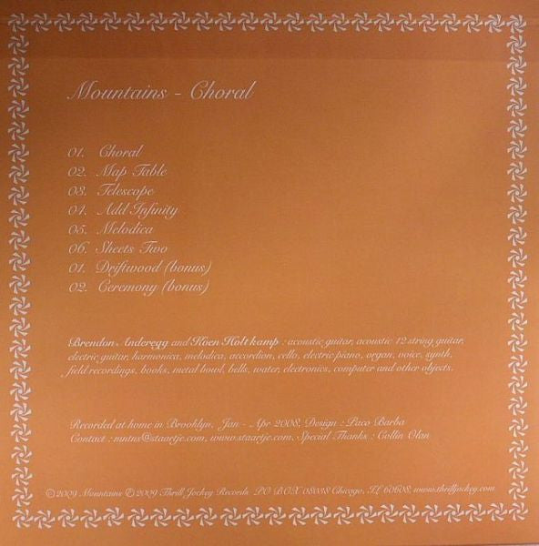 Mountains : Choral (2xLP, Album, Ltd, Ora)