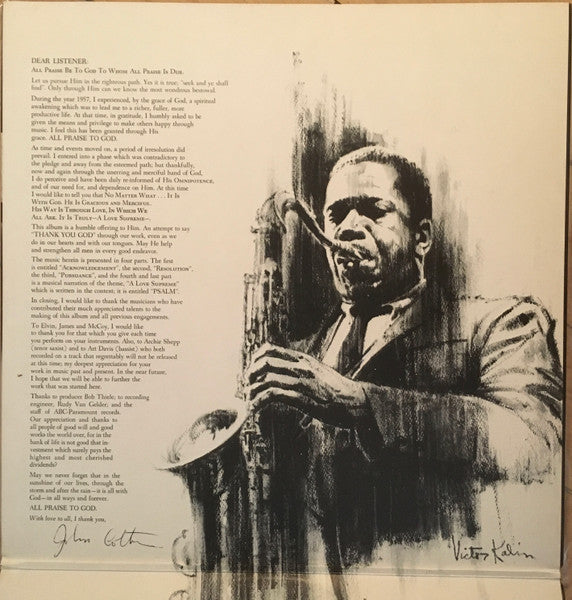 John Coltrane : A Love Supreme (LP, Album, RE, Gat)