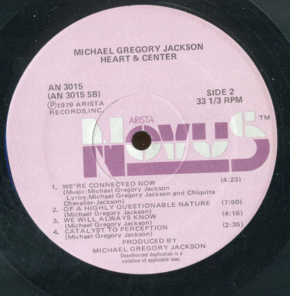 Michael Gregory Jackson : Heart & Center (LP, Album)