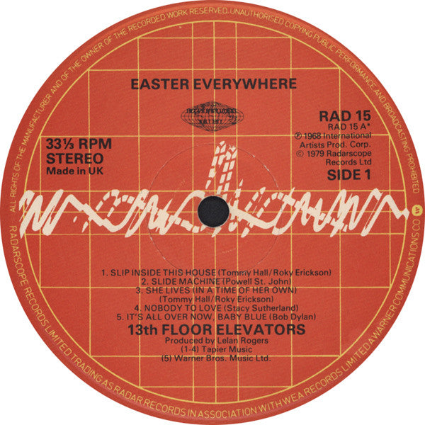 13th Floor Elevators : Easter Everywhere (LP, Album, RE)