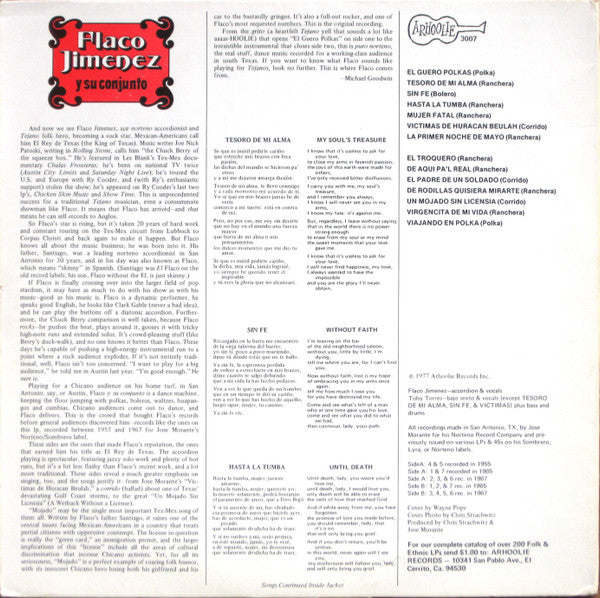 Flaco Jimenez Y Su Conjunto : Flaco Jimenez Y Su Conjunto (LP, Comp)