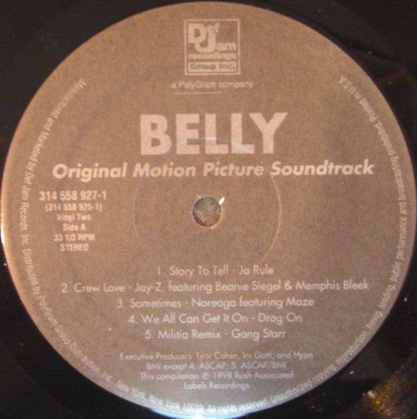 Various : Belly - Original Motion Picture Soundtrack 2xLP, Comp