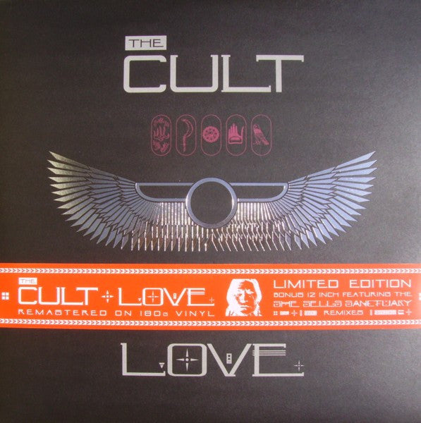 The Cult : Love • She Sells Sanctuary (LP, Album, RE, RM, 180 + 12", RM, 180 + Ltd, Gat)