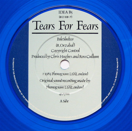 Tears For Fears : Pale Shelter (7", Single, S/Edition, Blu)