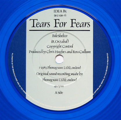 Tears For Fears : Pale Shelter (7", Single, S/Edition, Blu)