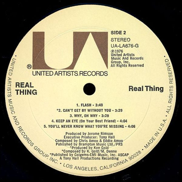 The Real Thing : Real Thing (LP, Album, Ter)