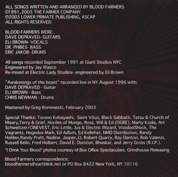 Blood Farmers : Permanent Brain Damage (CD, Album)