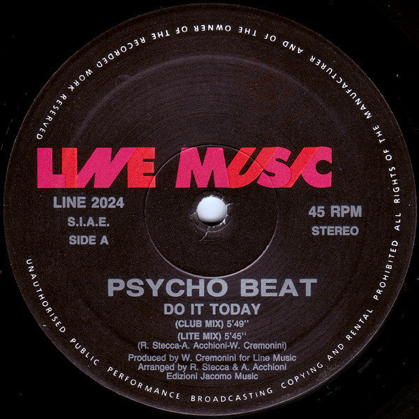 Psycho Beat : Do It Today (12")