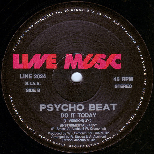 Psycho Beat : Do It Today (12")