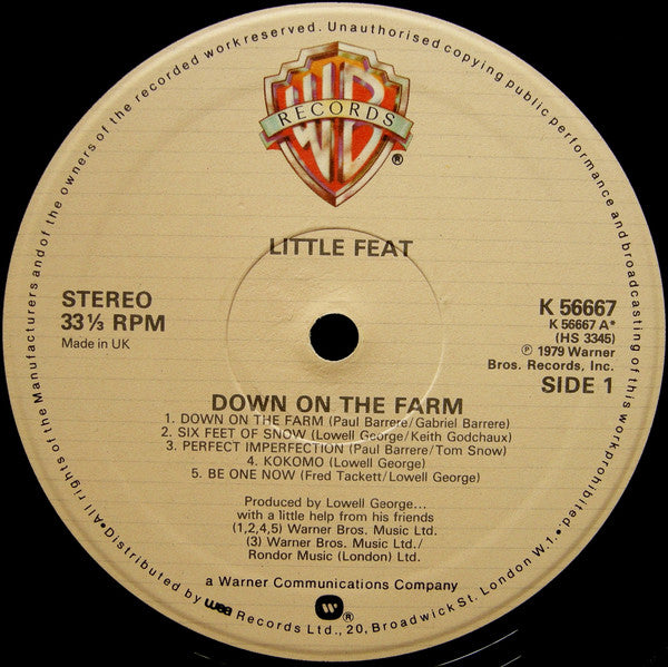 Little Feat : Down On The Farm (LP, Album)