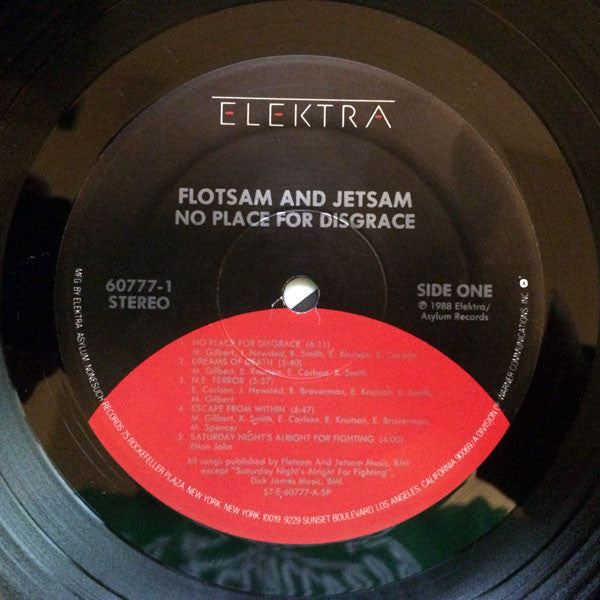 Flotsam And Jetsam : No Place For Disgrace (LP, Album)