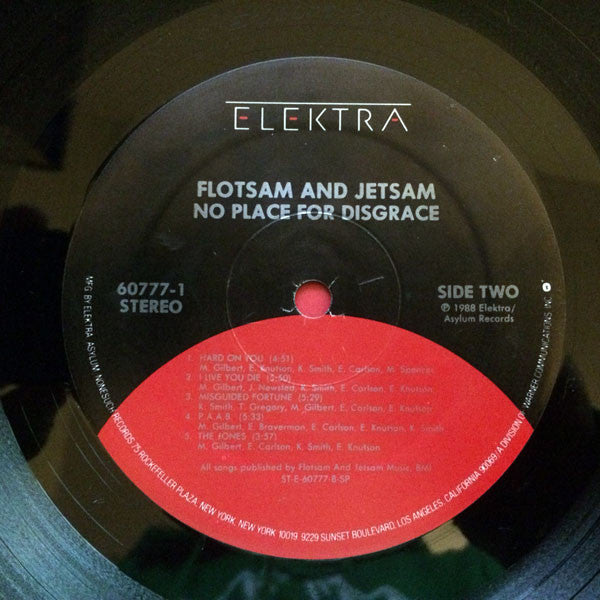 Flotsam And Jetsam : No Place For Disgrace (LP, Album)