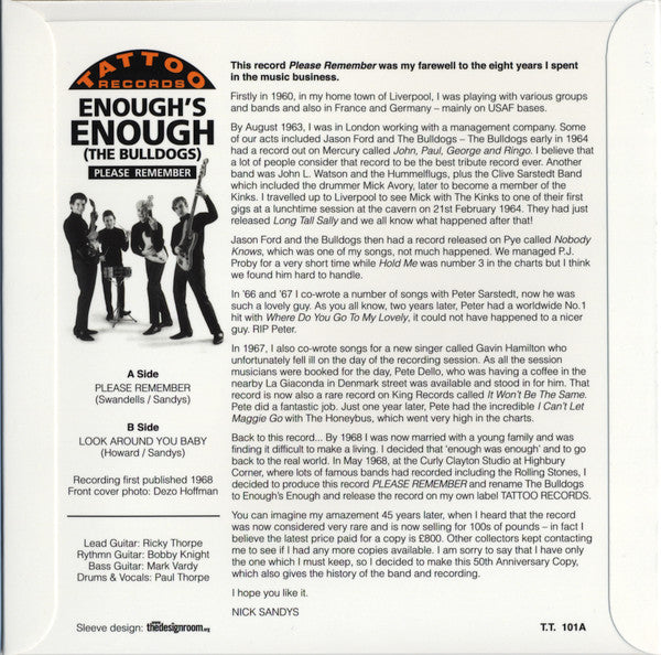 Enough's Enough : Please Remember (7", Ltd, RE, S/Edition)