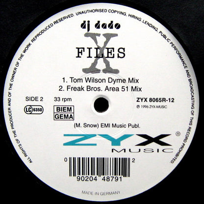 DJ Dado : X-Files (12")