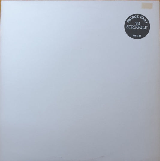 Prince Far I & Ashantie Roy* / Kongo Ashantie Roy* : 83 Struggle / Weeping Wailing (12")