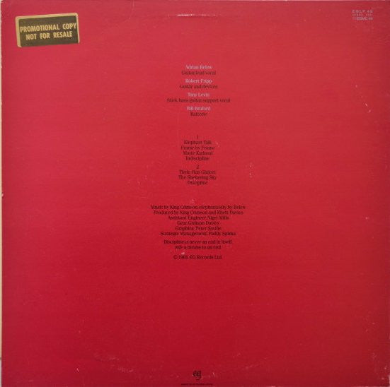 King Crimson : Discipline (LP, Album)