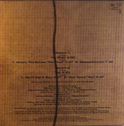 McAlmont & Butler : The Yes Recordings (2x12", Ltd, Promo)
