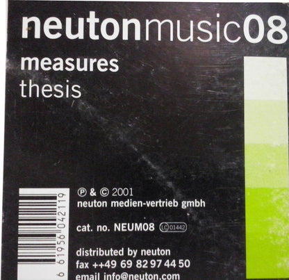Measures : Thesis (12")