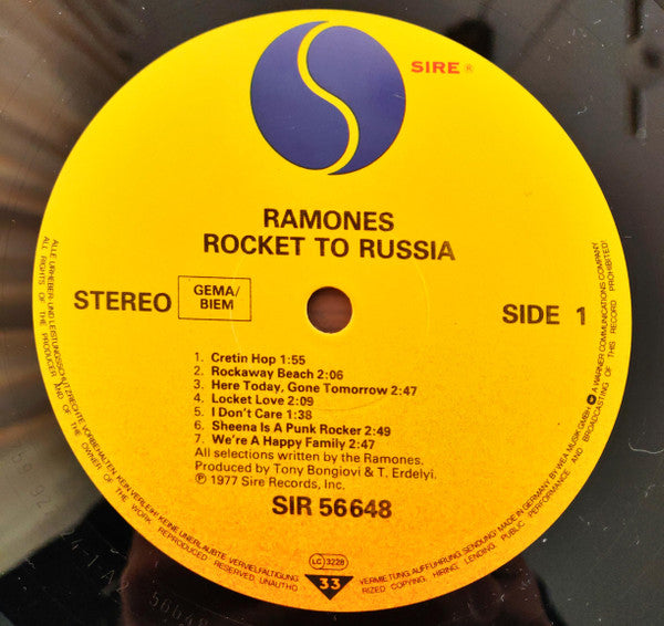 Ramones : Rocket To Russia (LP, Album, RE)