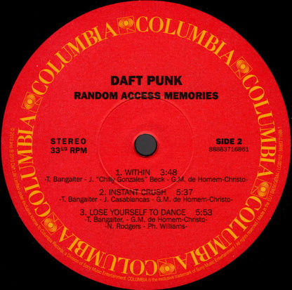 Daft Punk : Random Access Memories (2xLP, Album, RE, 180)