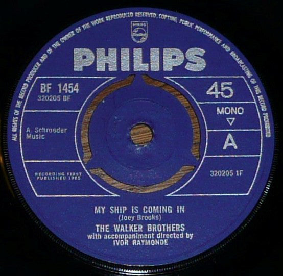 The Walker Brothers : My Ship Is Coming In (7", Single, Mono)