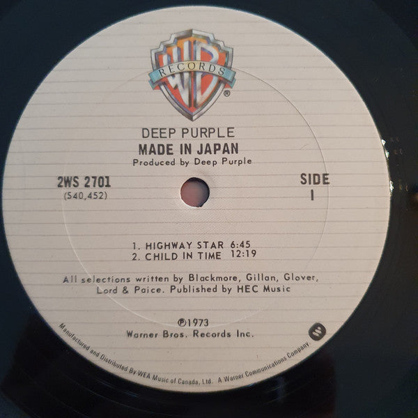 Deep Purple : Made In Japan (2xLP, Album, Sin)