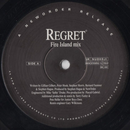 NewOrder* : Regret (2x12", Single, Promo)