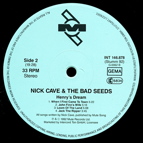 Nick Cave & The Bad Seeds : Henry's Dream (LP, Album, Ltd)